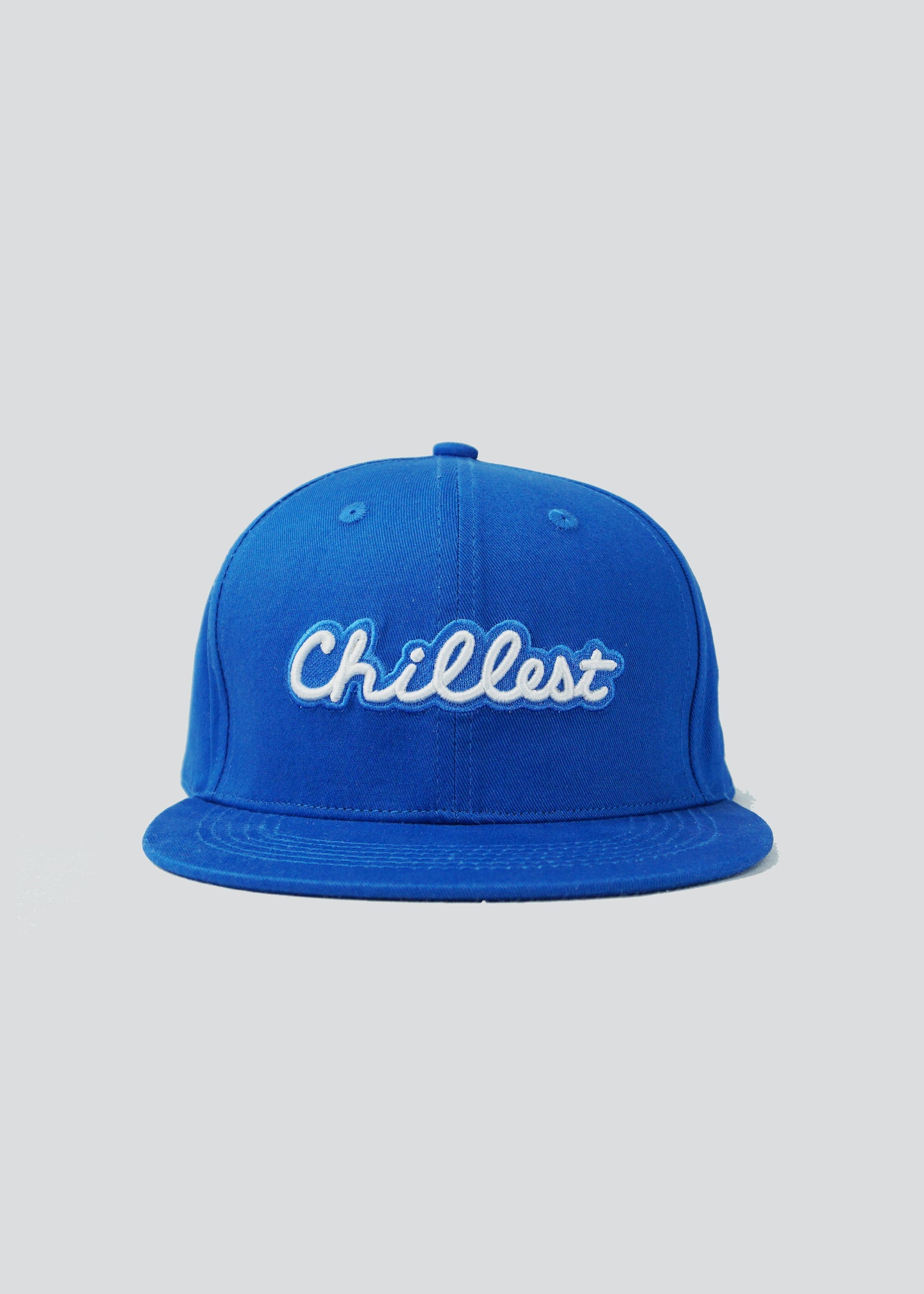 Chillest 3D Embroidered Flat Bill Snap Back Hat Royal Blue