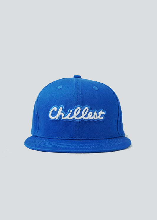Chillest 3D Embroidered Flat Bill Snap Back Hat Royal Blue
