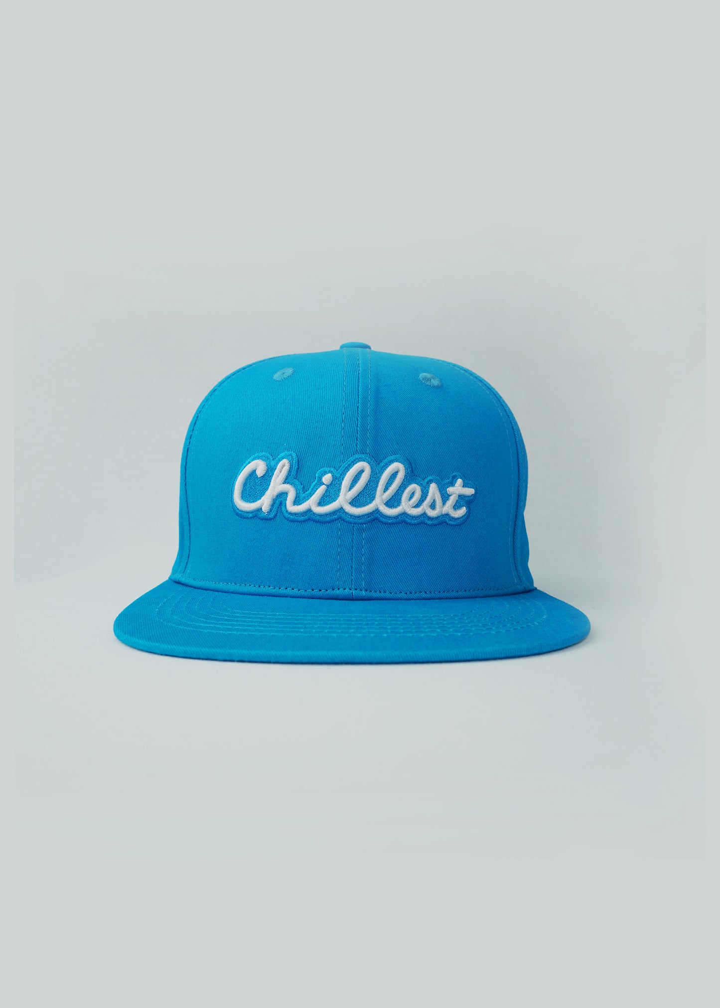 Chillest 3D Embroidered Flat Bill Snap Back Hat Cerulean