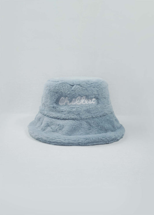 Chillest Faux Fur Bucket Hat Ash Blue