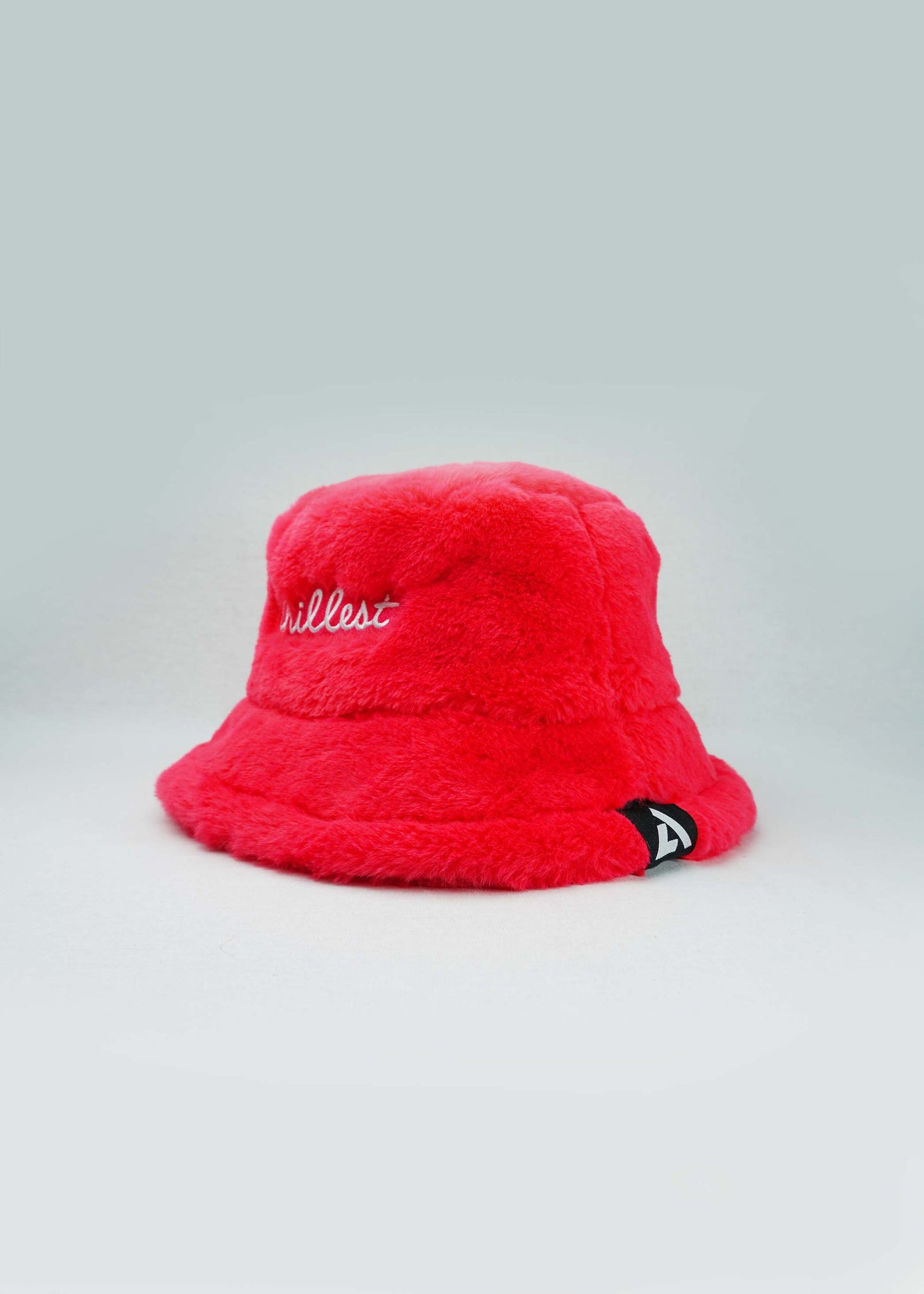 Chillest Faux Fur Bucket Hat Cherry Red