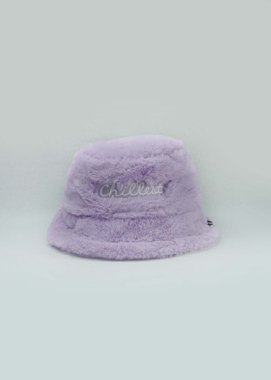 Chillest Faux Fur Bucket Hat Lilac