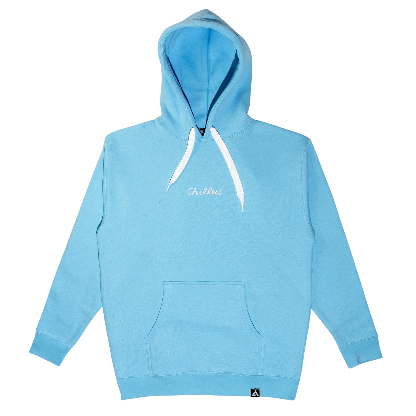 Baby Blue Hoodie with White Embro