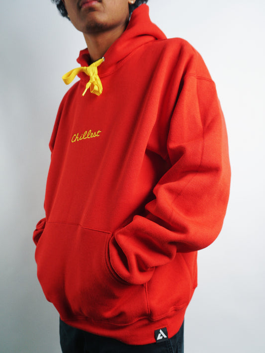High Risk Red Hoodie Gold Embro