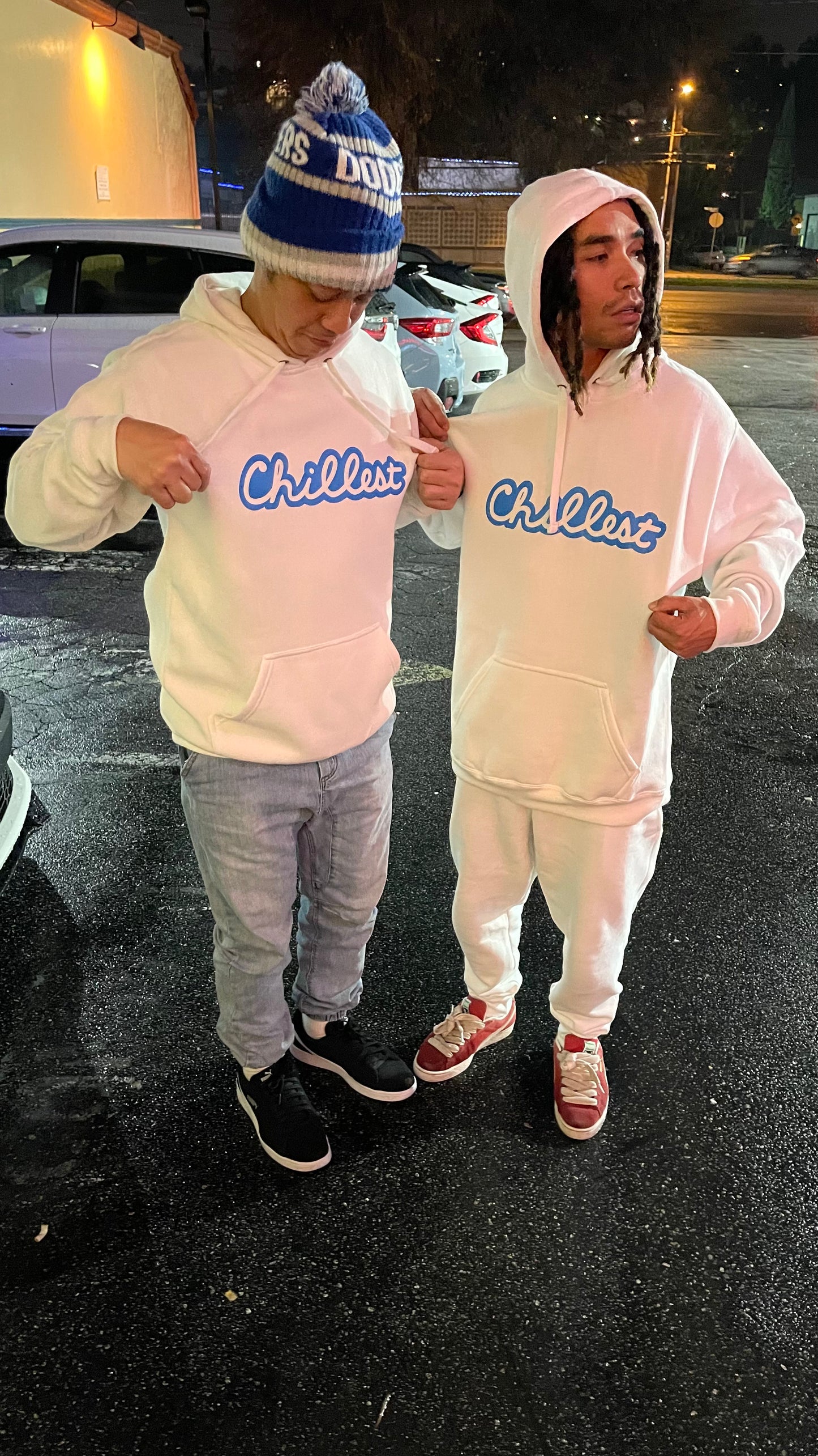 Chillest Hoodie White / Blue