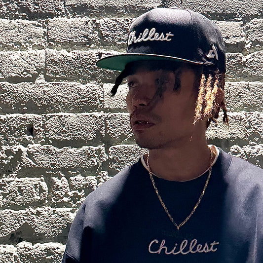 Chillest 3D Embroidered Flat Bill Snap Back Black