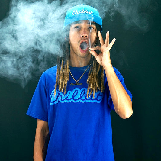 Chillest Puff Tee Blue on Blue