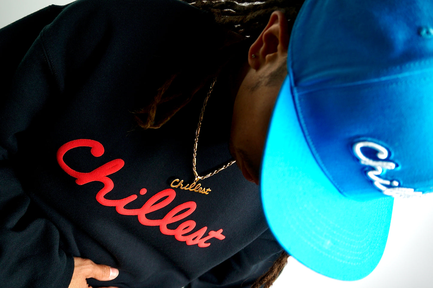 Red Puff on Black Crew