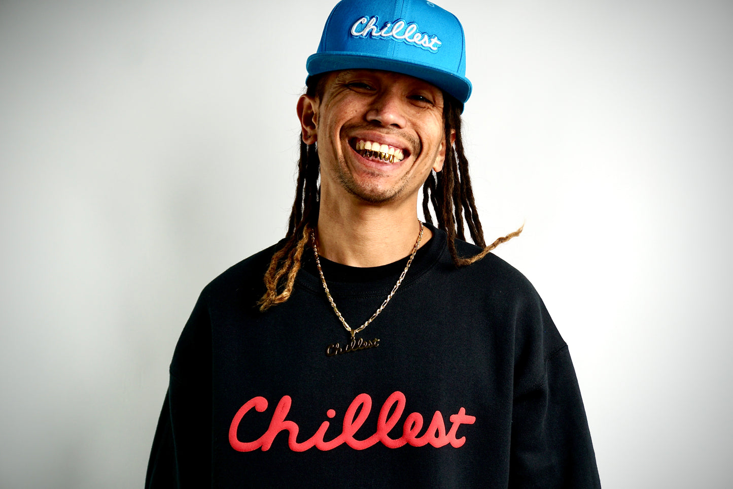 Red Puff on Black Crew