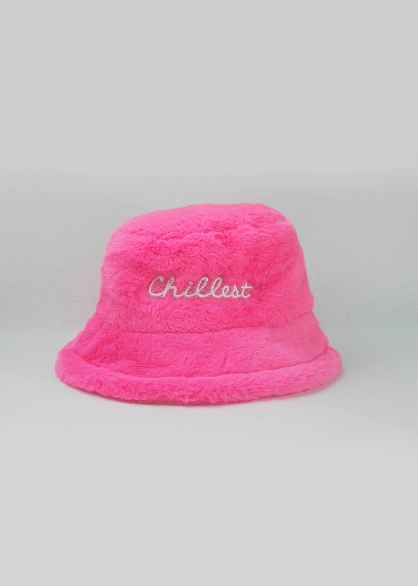 Chillest Faux Fur Bucket Hat Pink