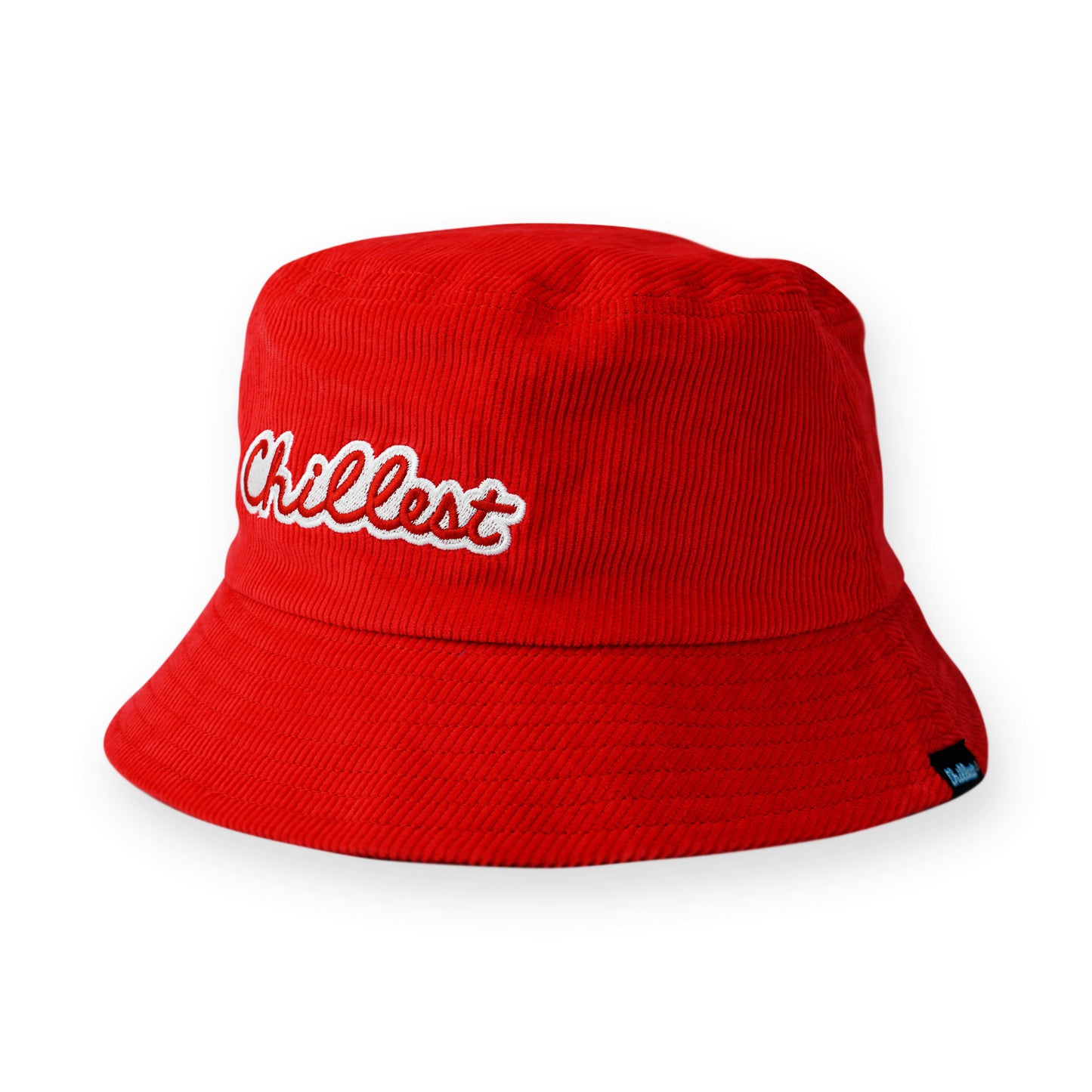 Chillest Embroidered Corduroy Bucket Hat Red