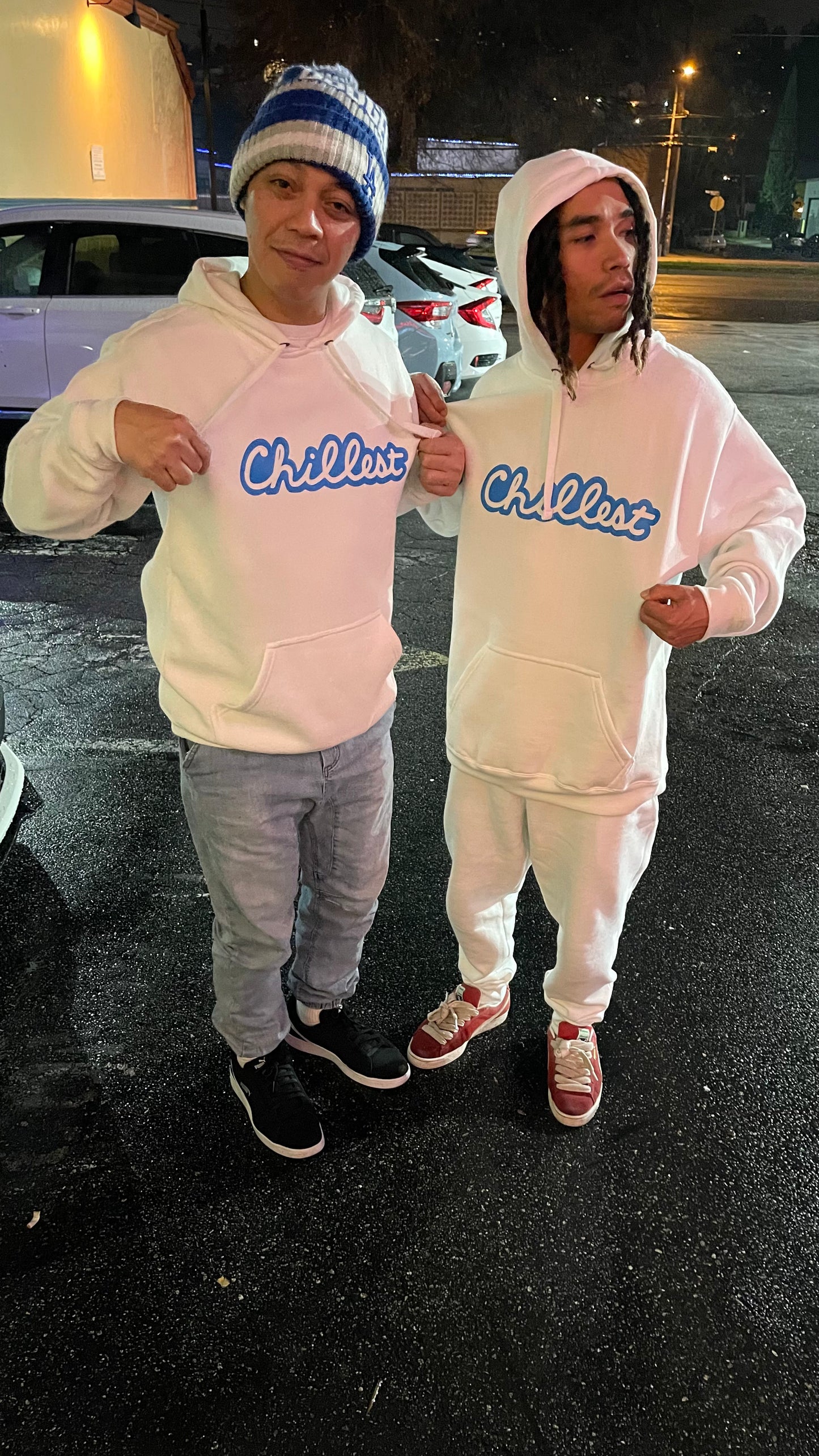 Chillest Hoodie White / Blue