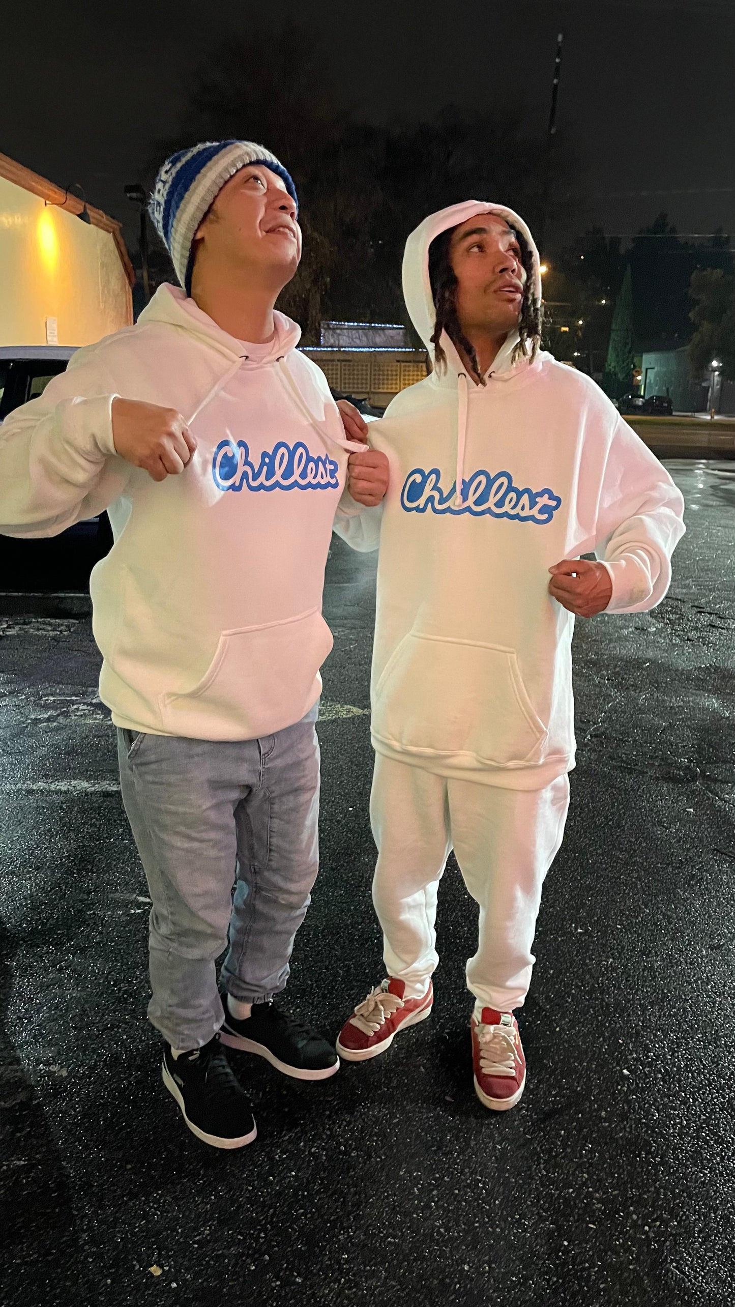 Chillest Hoodie White / Blue